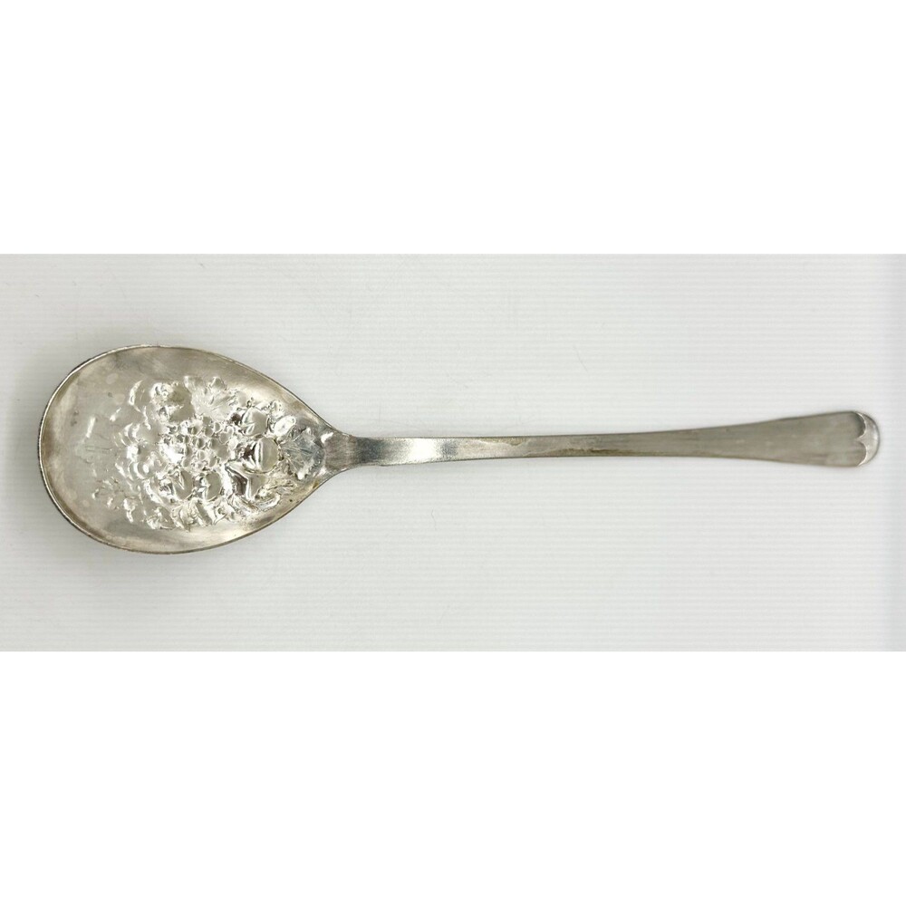 Silver Serving Spoon EPS A1 Silverplate, Sheffield England, Kings fruit design